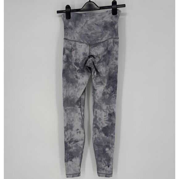 Lululemon Align Crop Cross WAist in Diamond Dye stargaze pitch gray size 6 - Picture 2 of 10